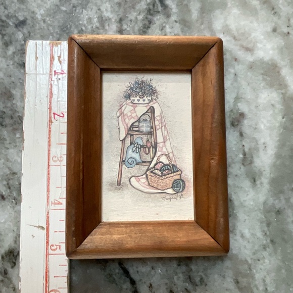 Vintage set of 3 Margaret B mini country cozy art prints - Picture 6 of 7